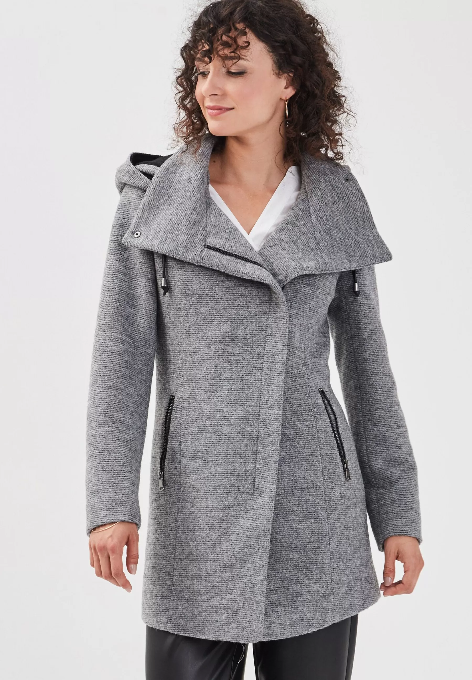 Cheap Asymmetrisch Geschwungener - Cappotto Corto Donna Classici