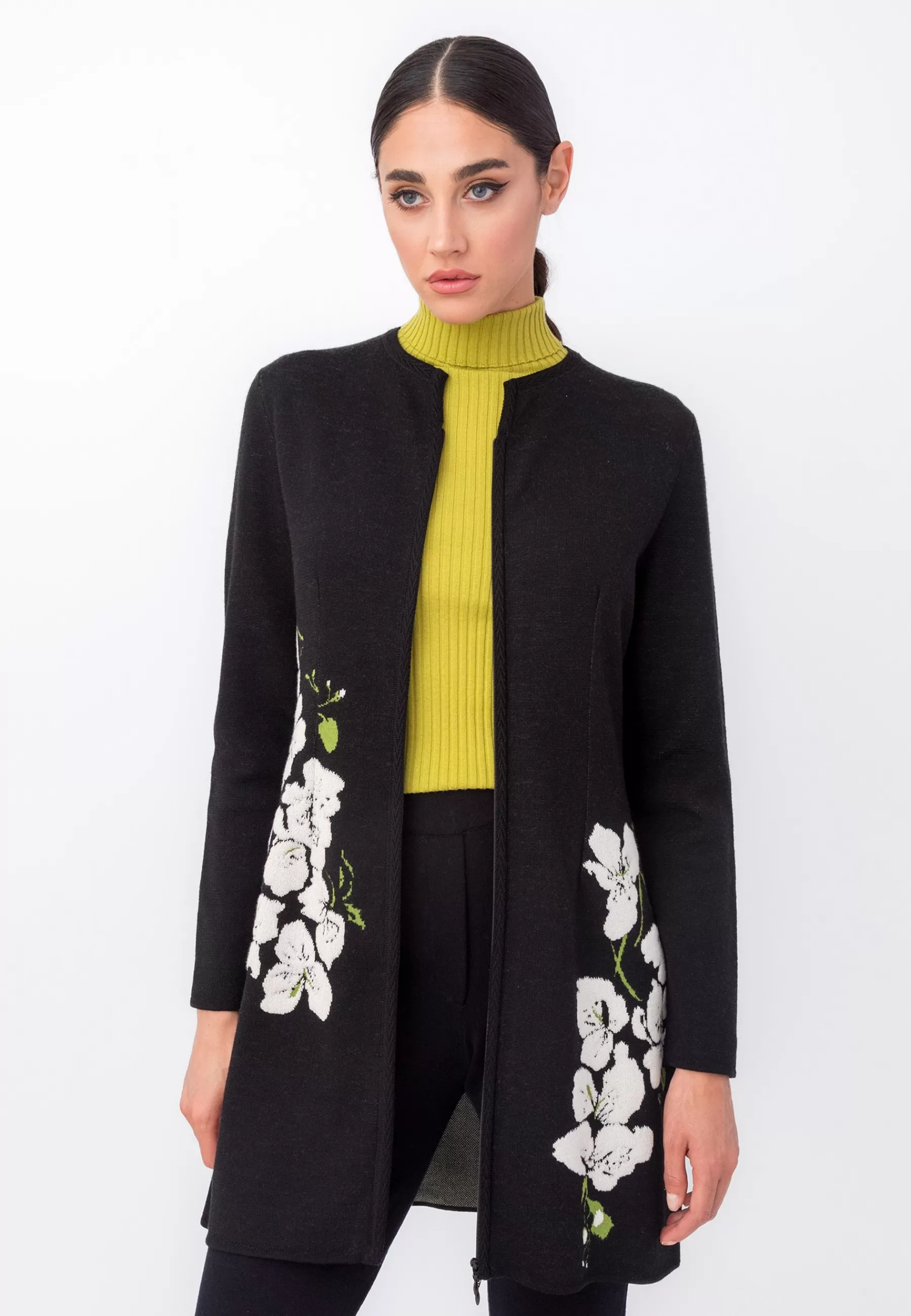 Online Coatigan Orchid Motive - Cappotto Corto Donna Classici