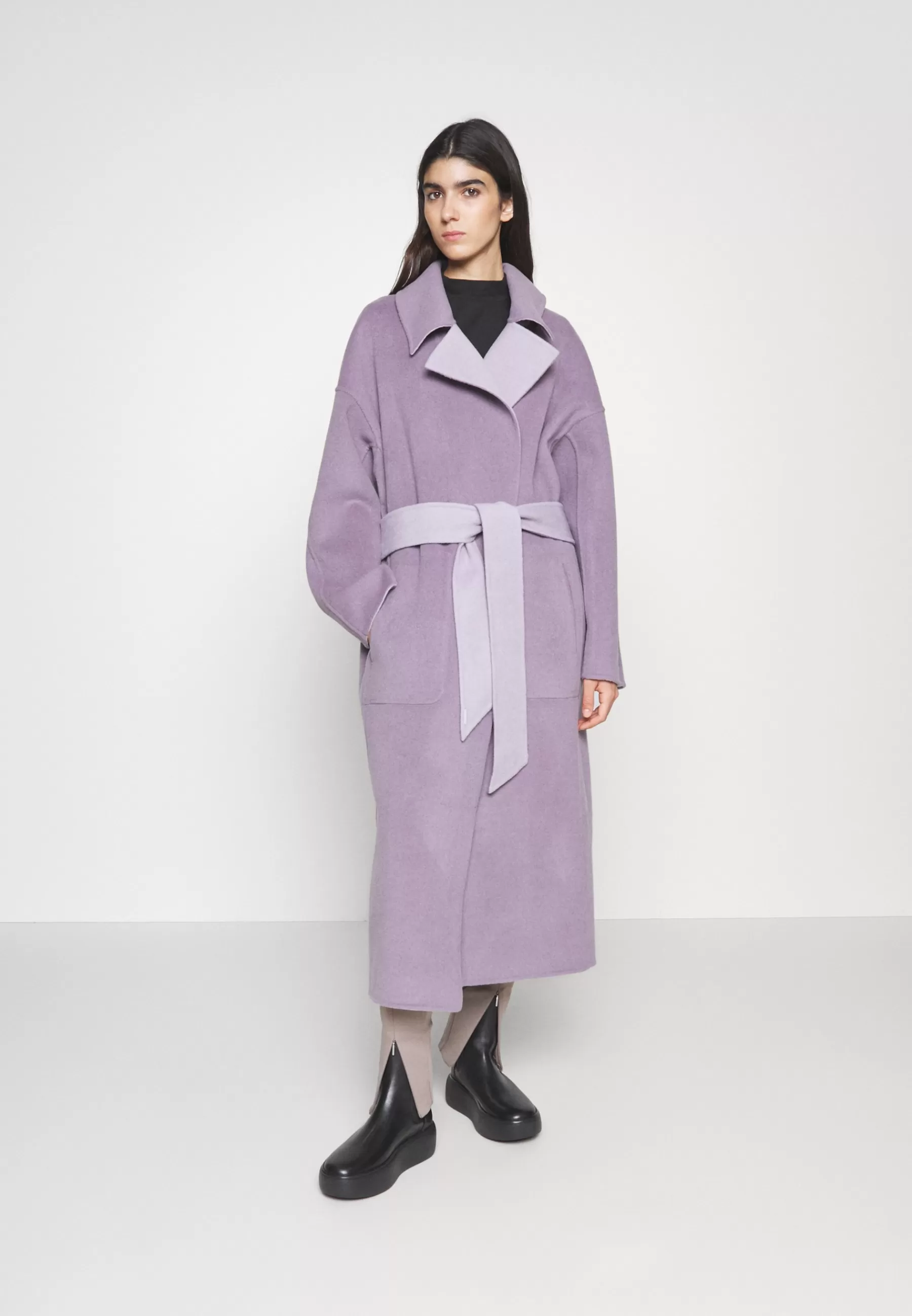 Outlet Df Wool Reversible Wrap Coat - Cappotto Classico Donna Classici