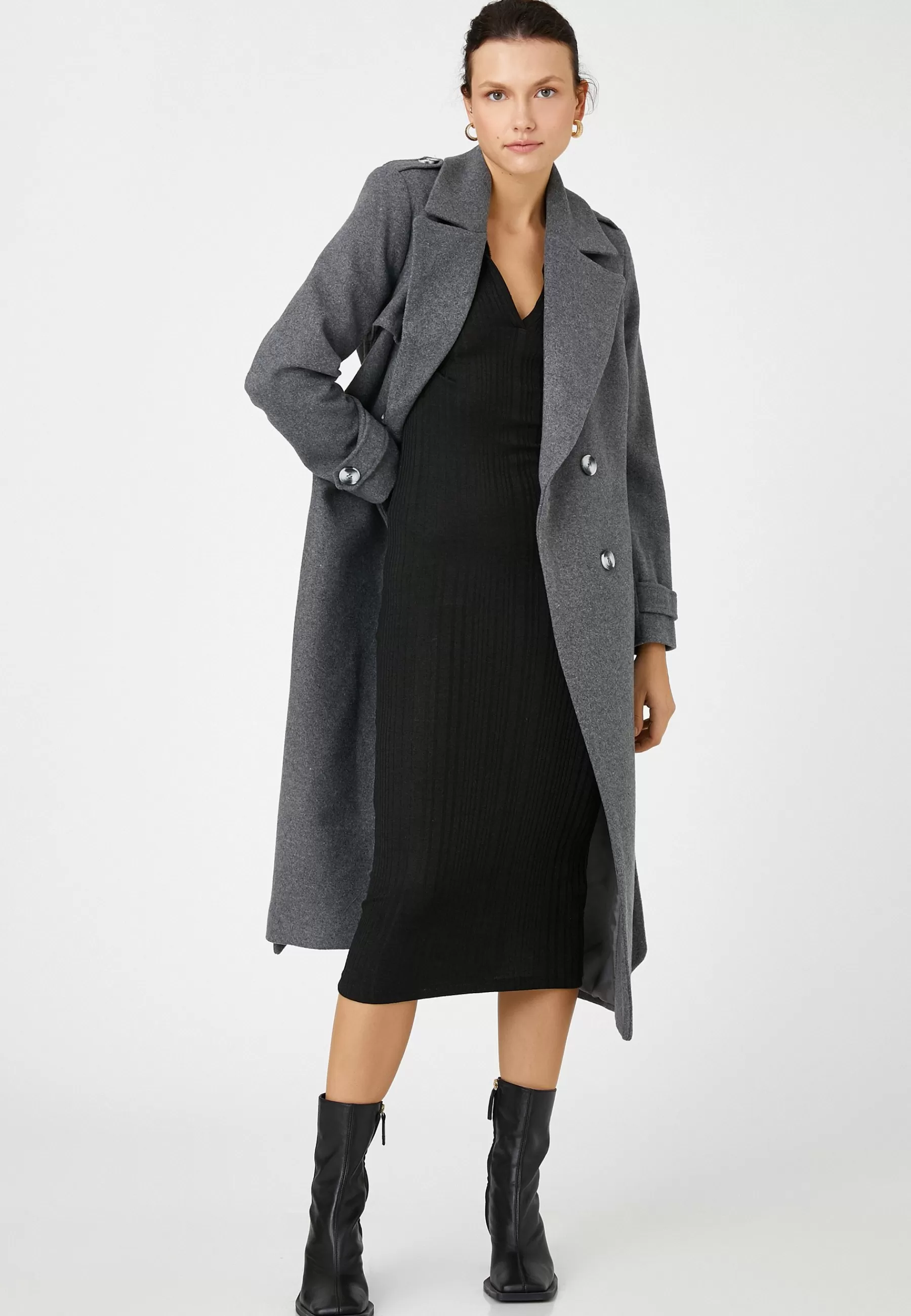 Outlet Double Breasted Coat - Cappotto Classico Donna Classici