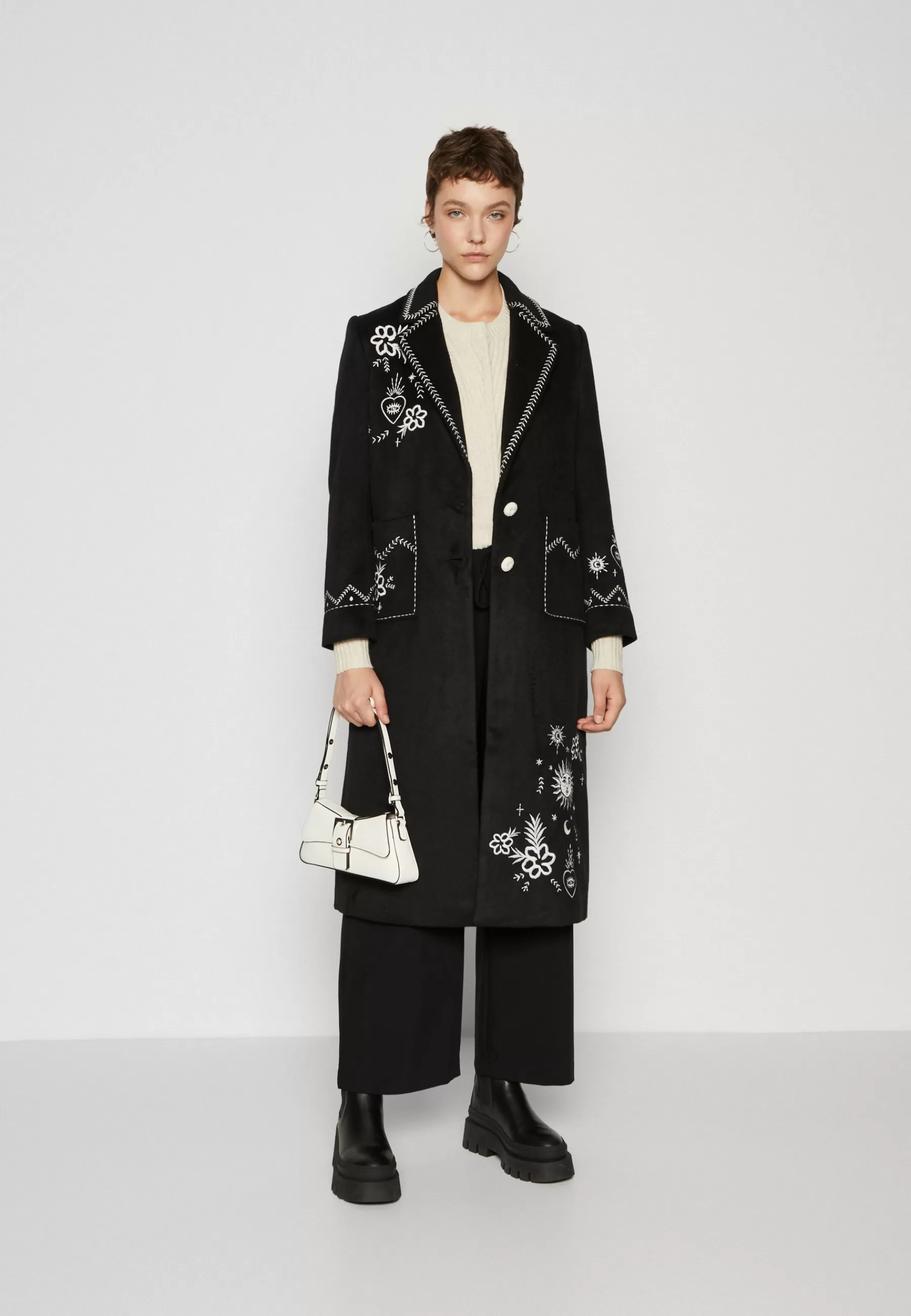 Clearance Embroidered Geneva Coat - Cappotto Classico Donna Classici