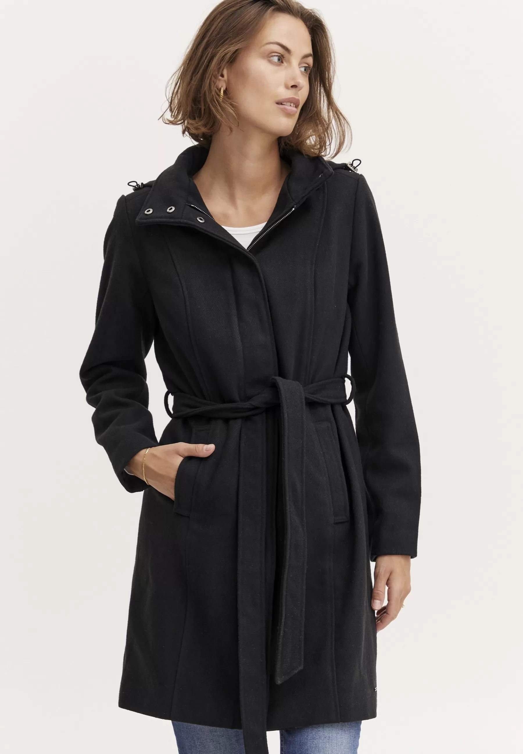 Fashion Frsaga Ja - Cappotto Corto Donna Classici