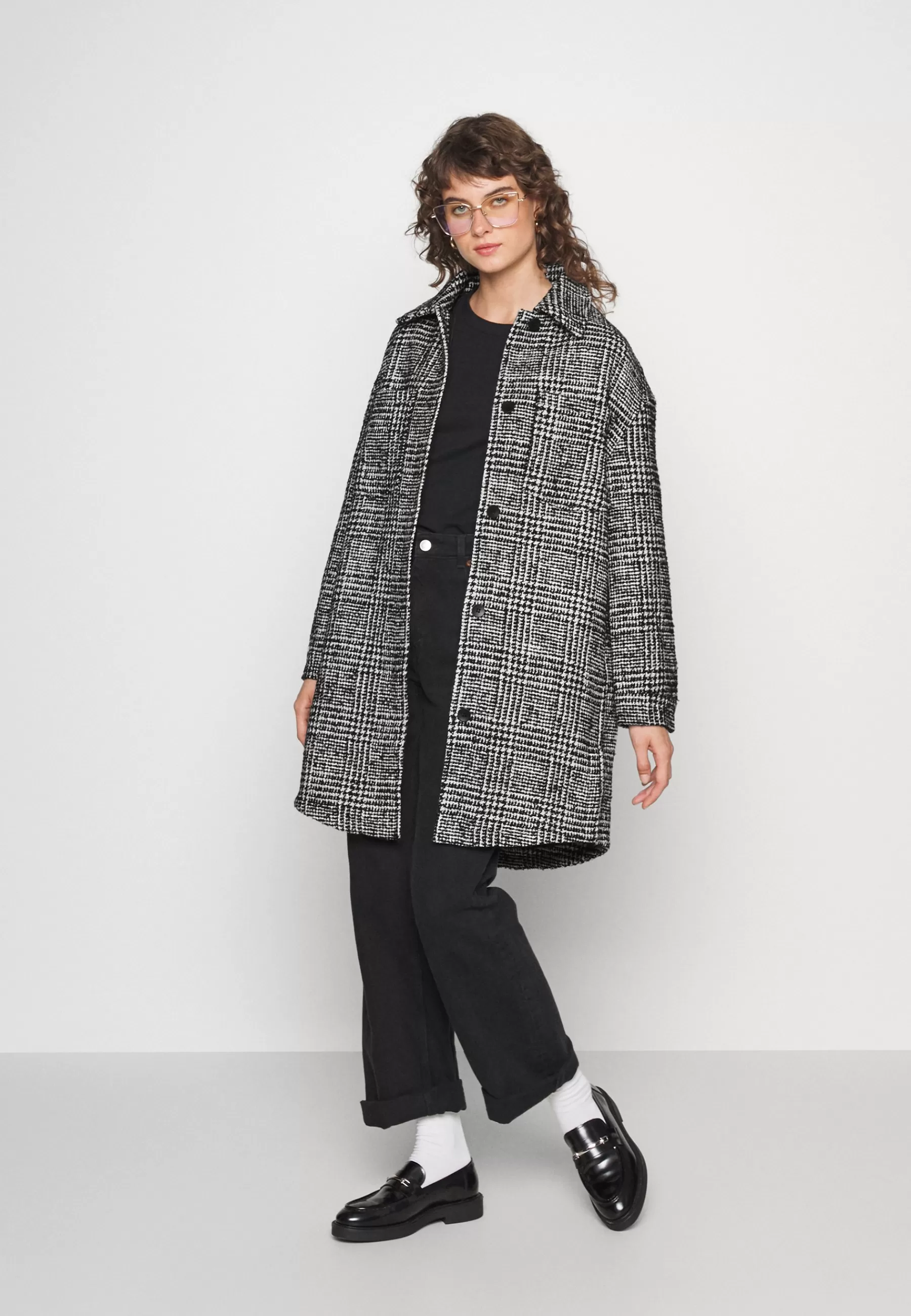 Clearance Glencheck Shacket - Cappotto Classico Donna Classici