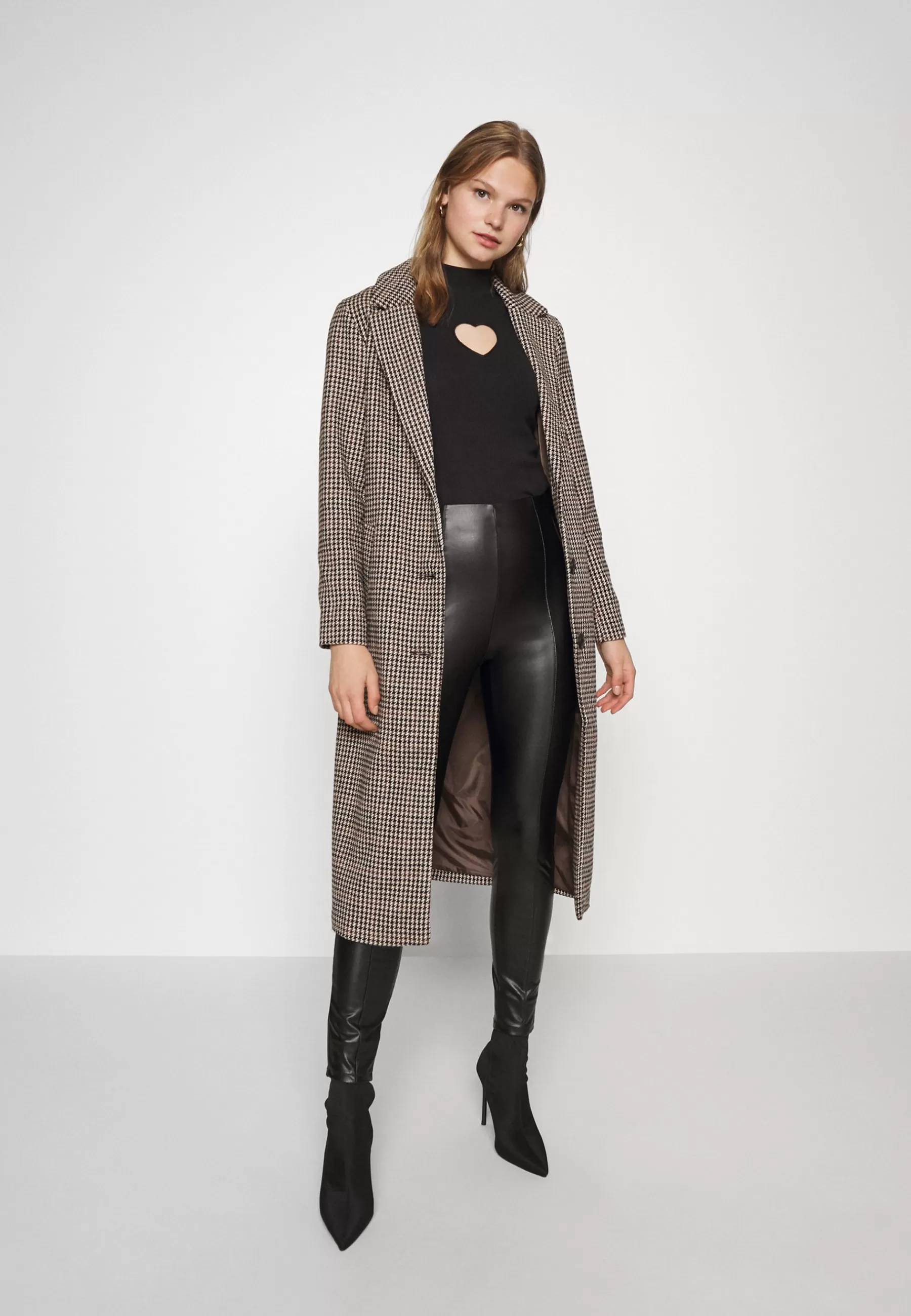 Best emma Check X-Long Coat - Cappotto Classico Donna Classici