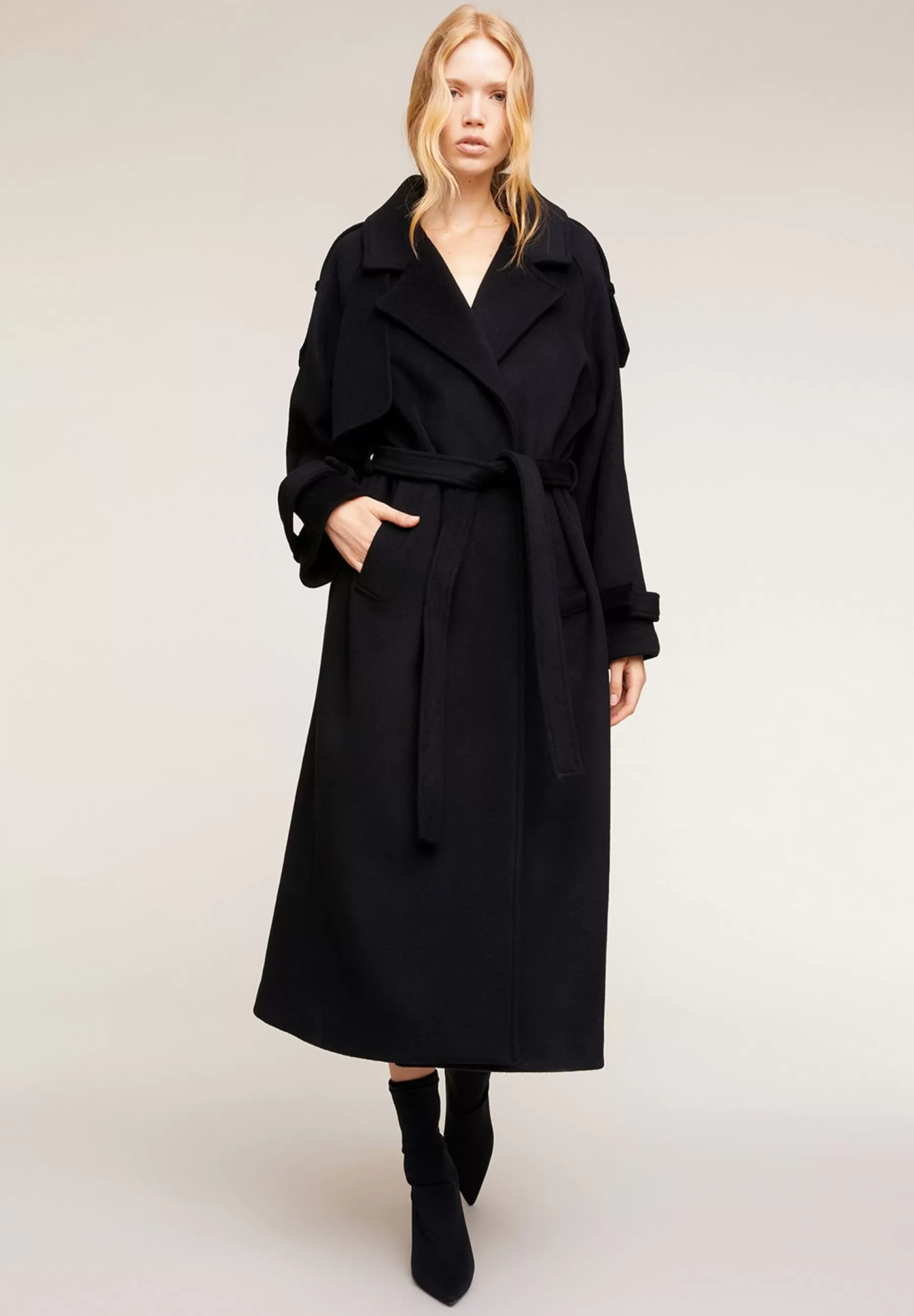 Best Long Blend With Belt - Cappotto Classico Donna Classici