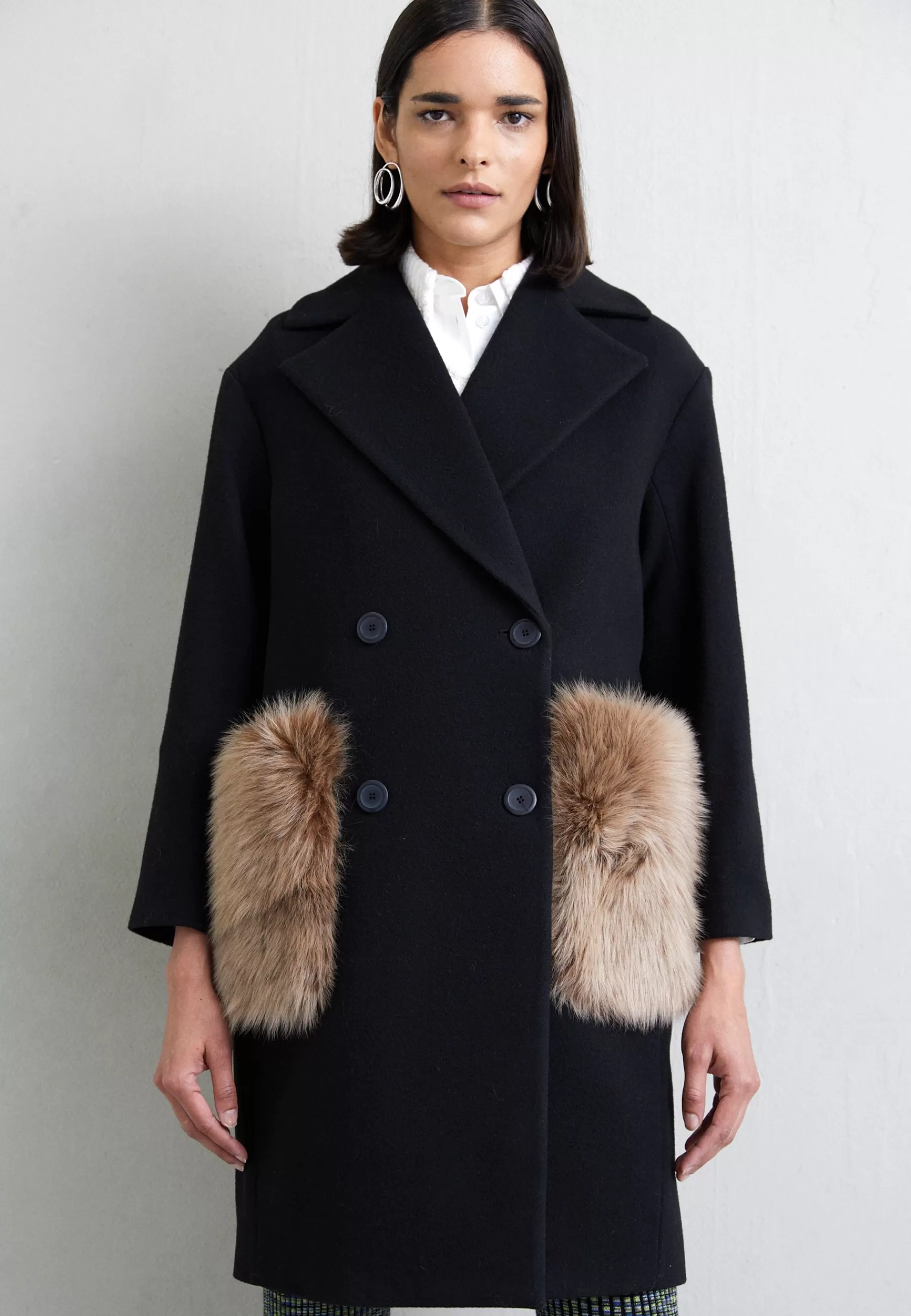 Hot Madison Coat With Shearling Pockets - Cappotto Classico Donna Classici