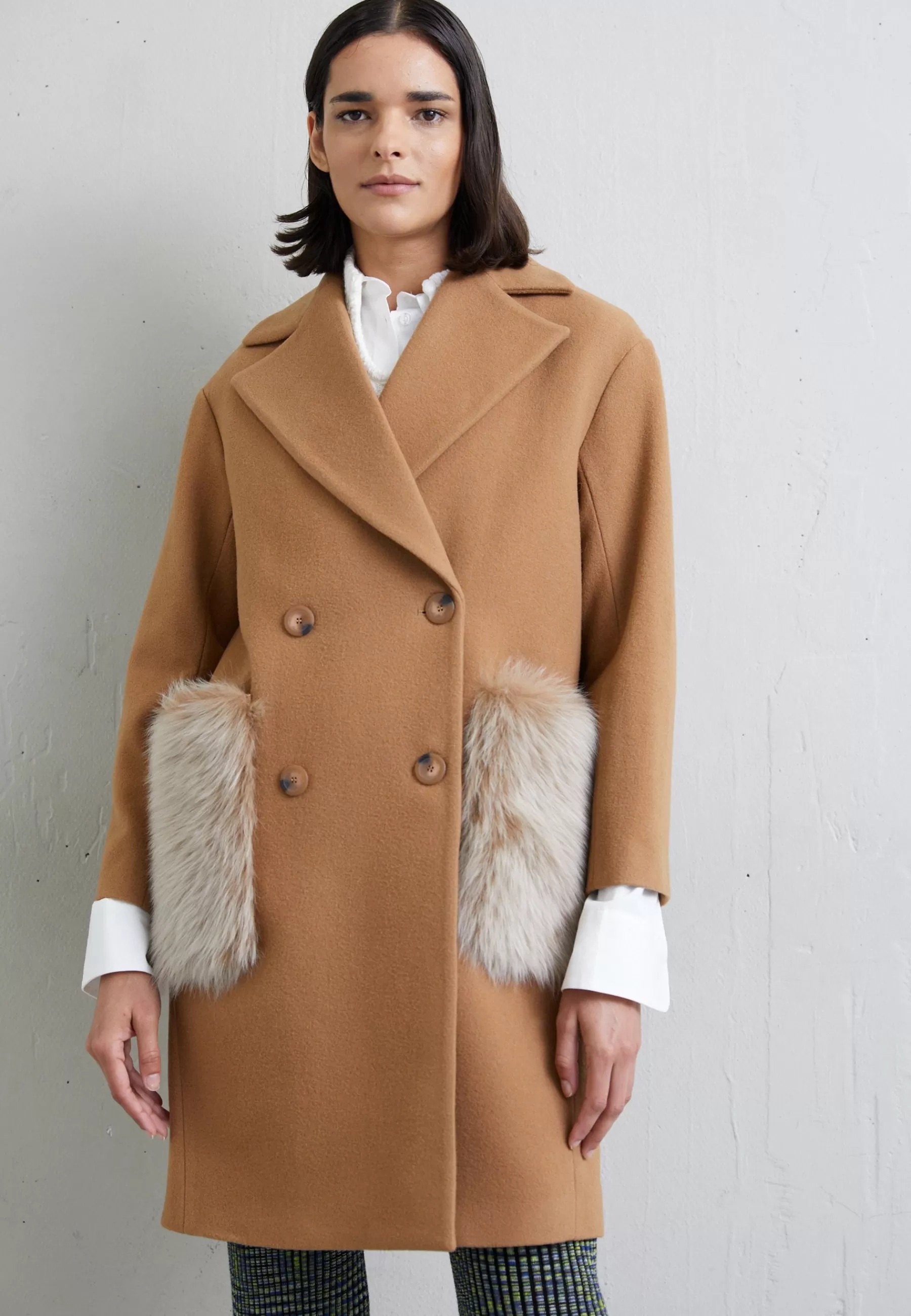 Online Madison Coat With Shearling Pockets - Cappotto Classico Donna Classici