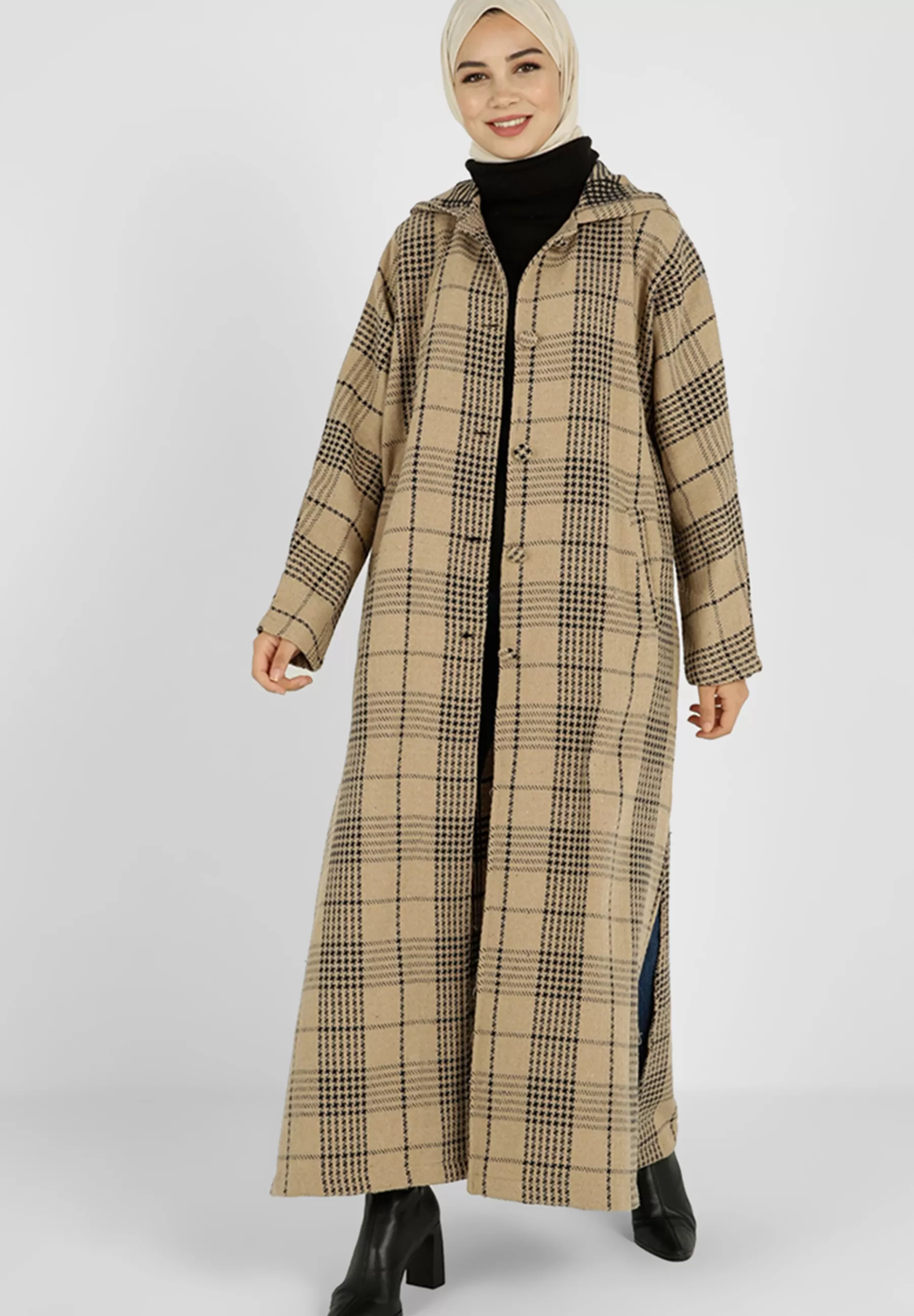 Fashion Mink - Plaid - Tavin - Cappotto Classico Donna Classici