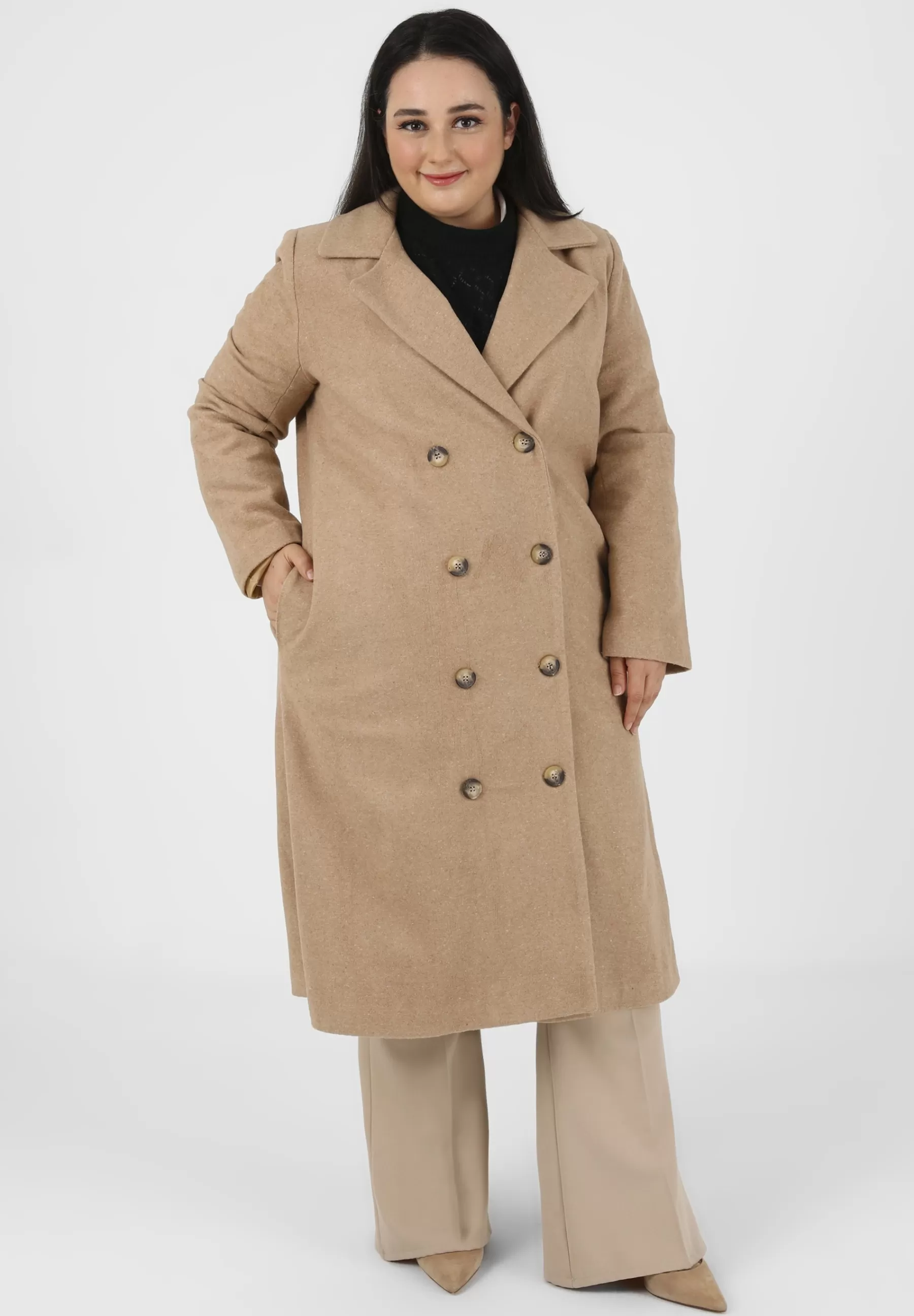 Hot Mink Plus Size Alia - Cappotto Classico Donna Classici