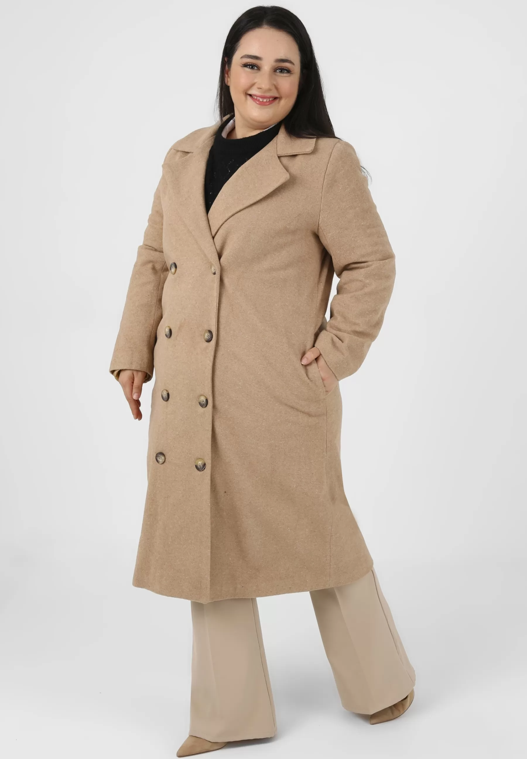 Hot Mink Plus Size Alia - Cappotto Classico Donna Classici