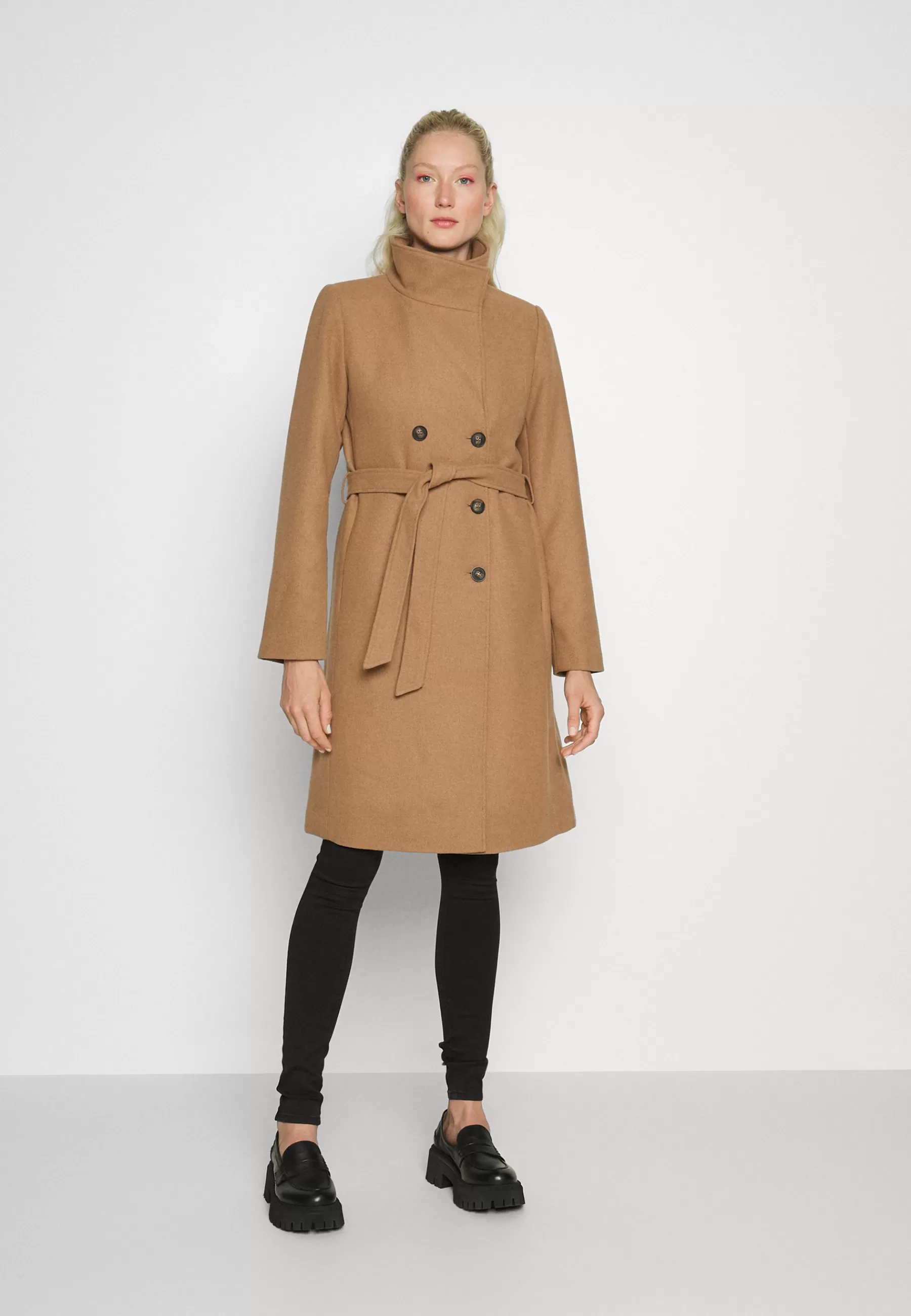 New Onlmedina Belted Coat - Cappotto Classico Donna Classici