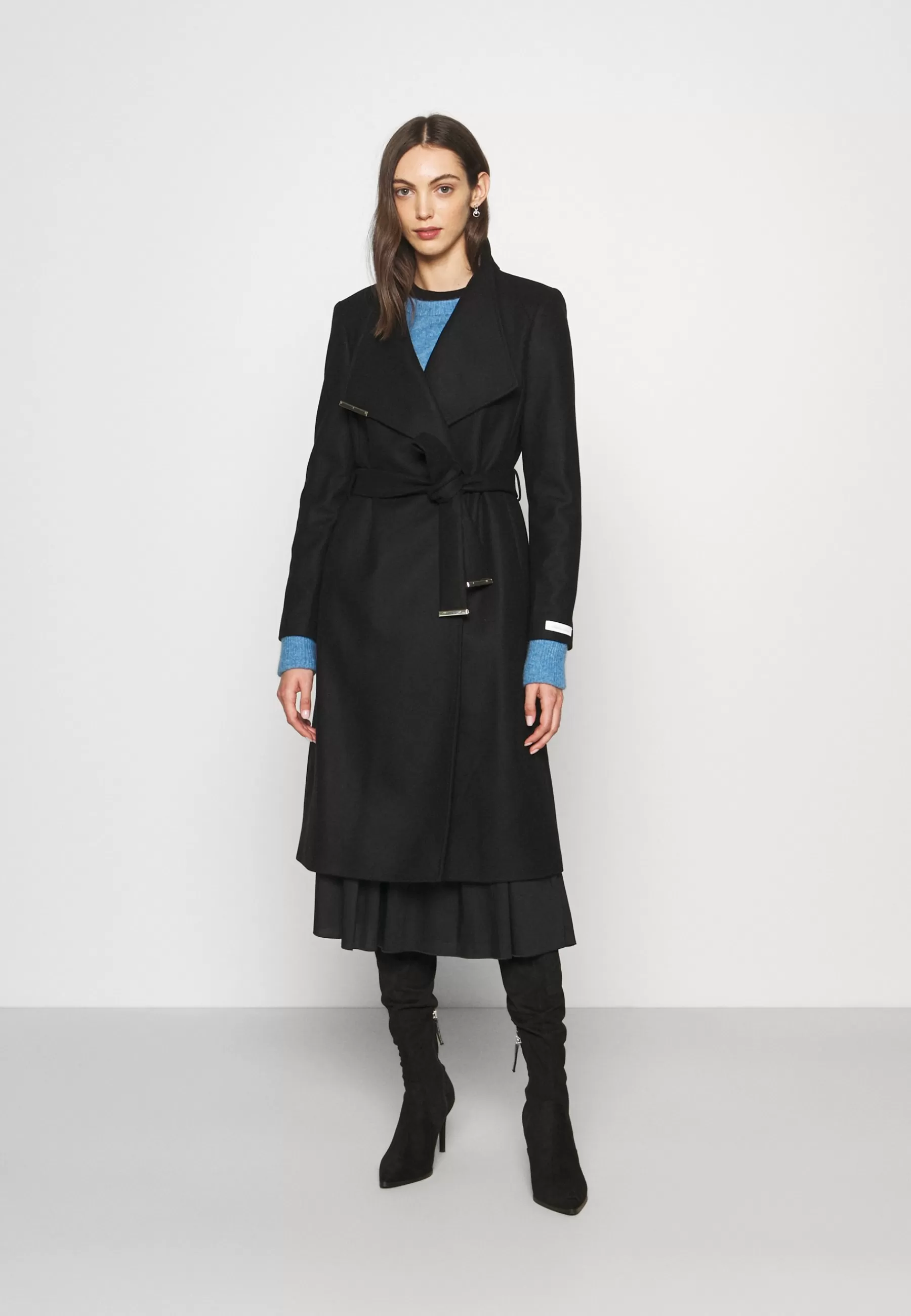 Store Rose Wrap Coat With Shoulder Panels - Cappotto Classico Donna Classici