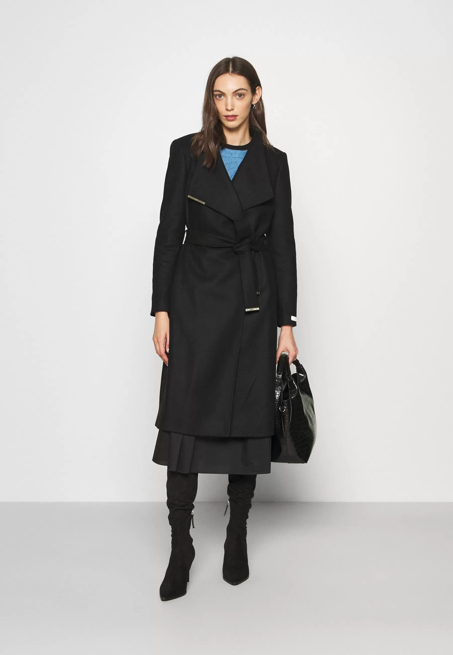 Store Rose Wrap Coat With Shoulder Panels - Cappotto Classico Donna Classici