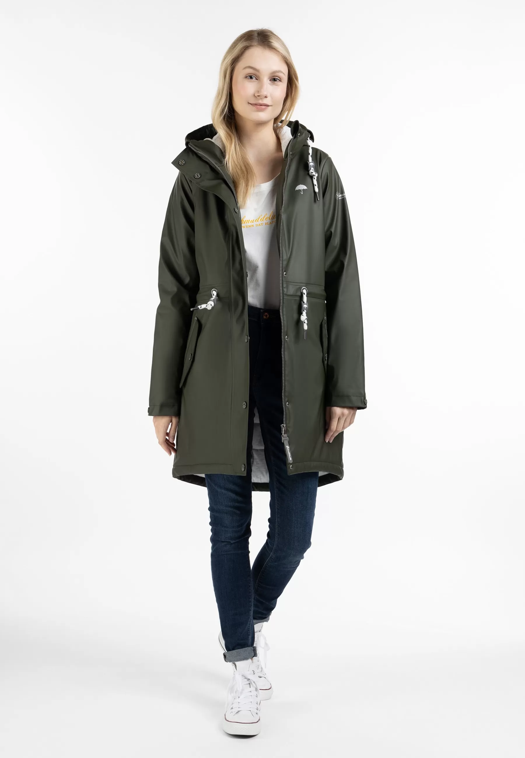 Best Regenmantel Mit Wattierung Stormcloud - Cappotto Invernale Donna Parka