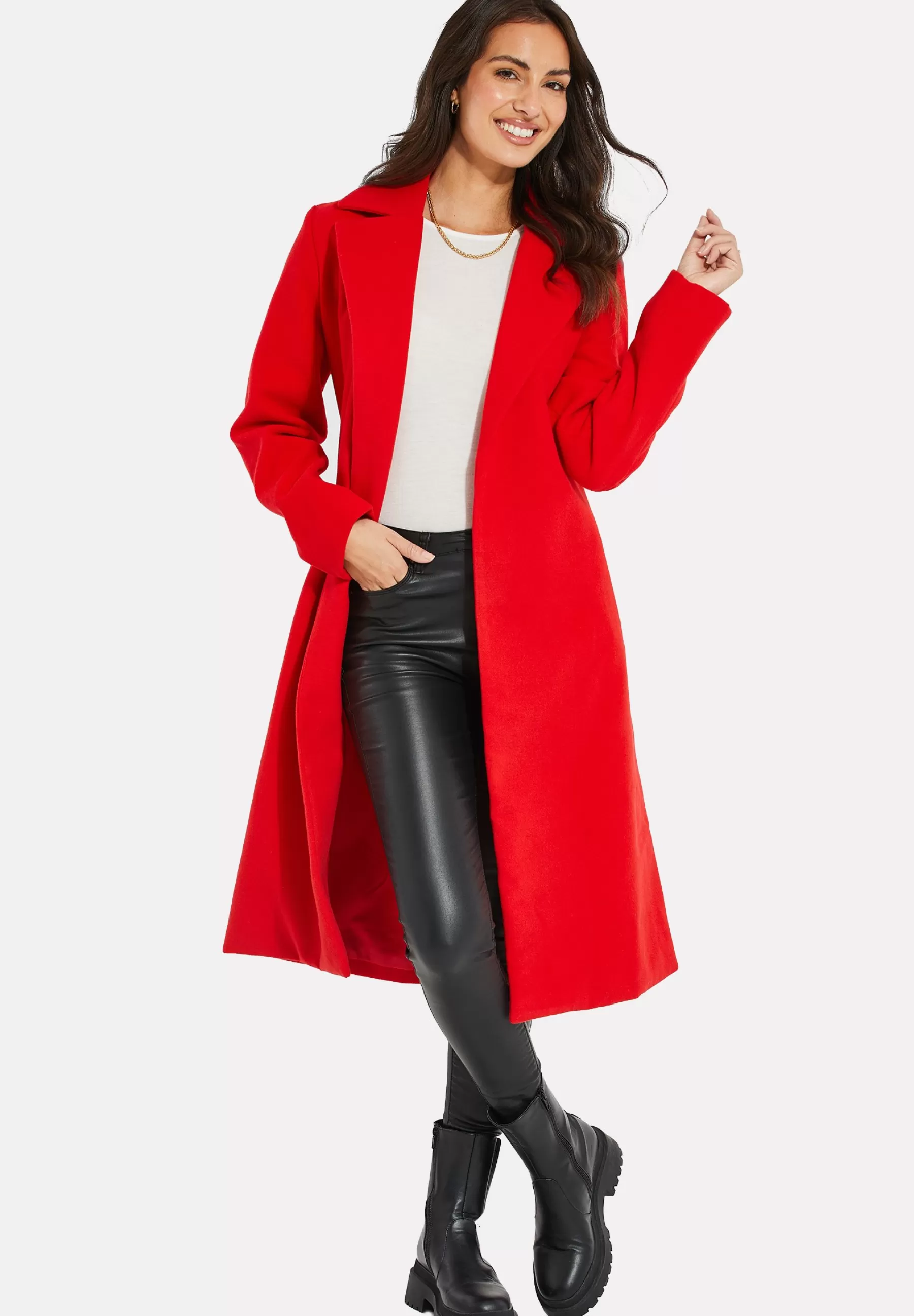 Online Thb Decaf Collar Belted Formal - Cappotto Classico Donna Classici