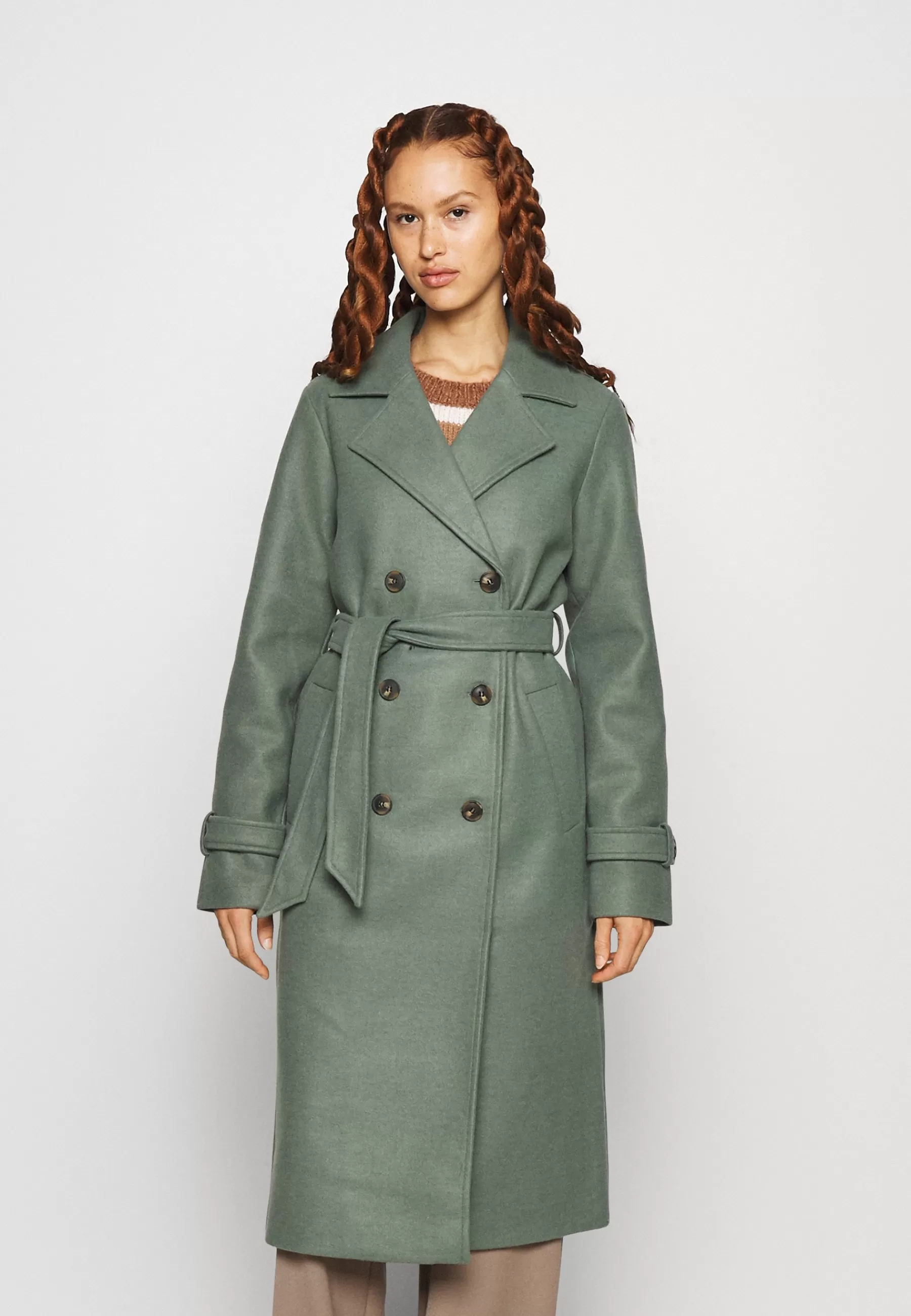 New Vmfortunevega Longtrenchcoat - Cappotto Classico Donna Classici