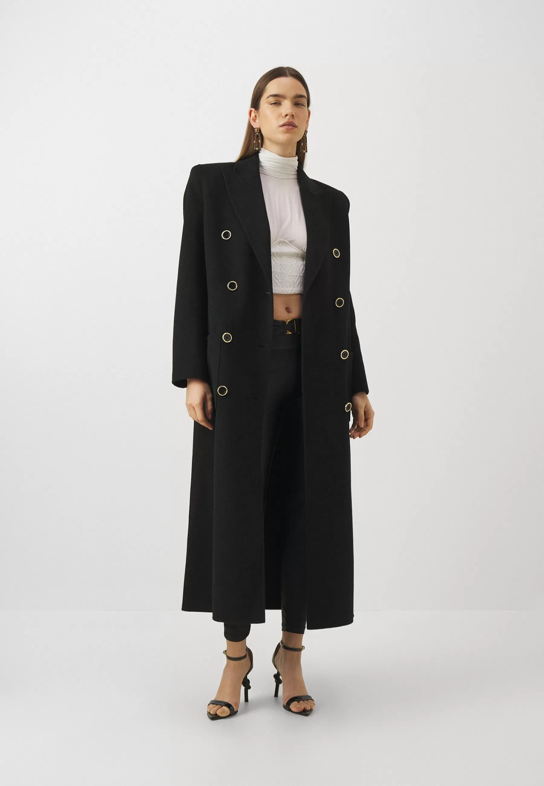 Clearance Women'S Coat With Belt - Cappotto Classico Donna Classici