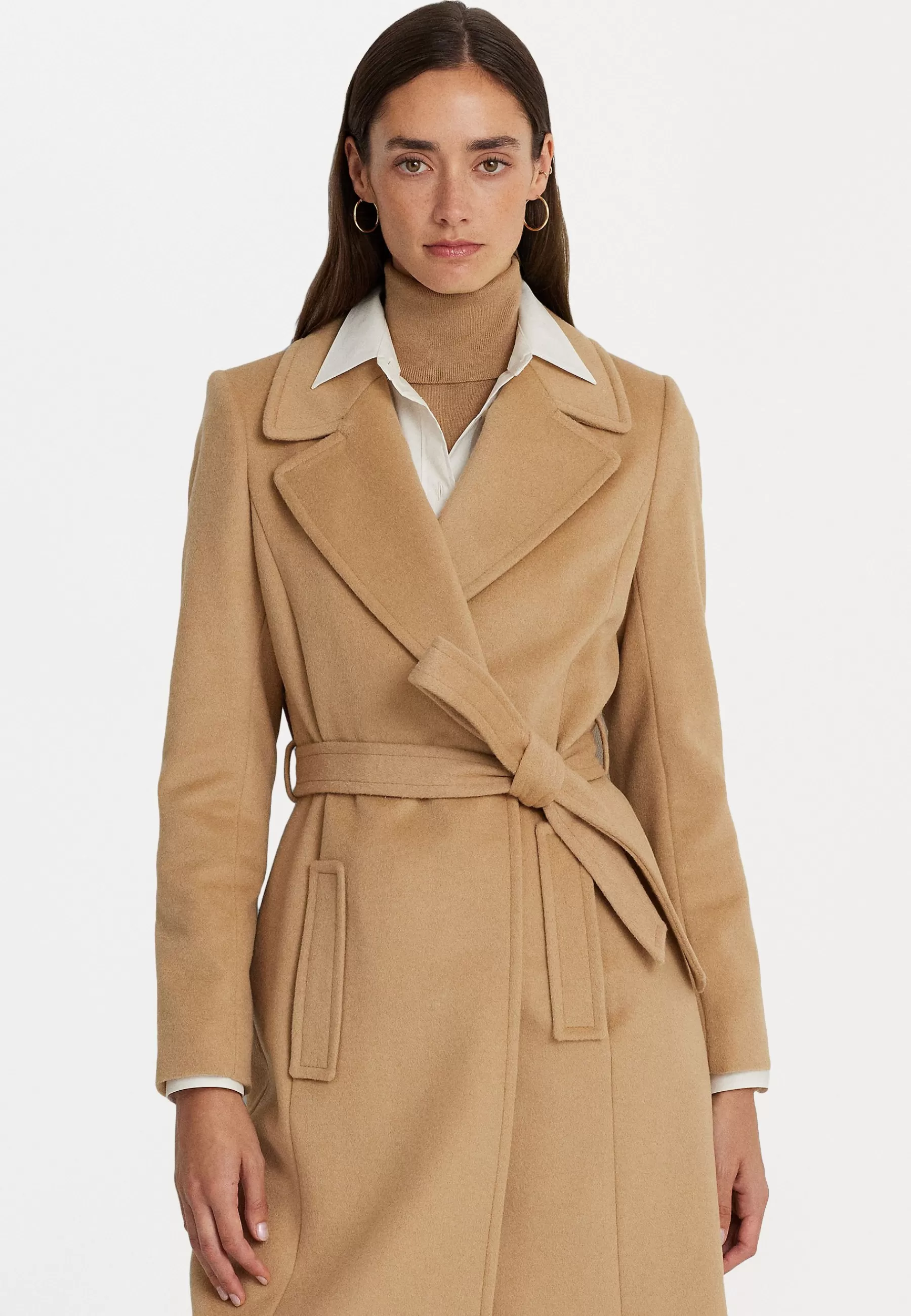 Fashion Wrap Lined Coat - Cappotto Classico Donna Classici