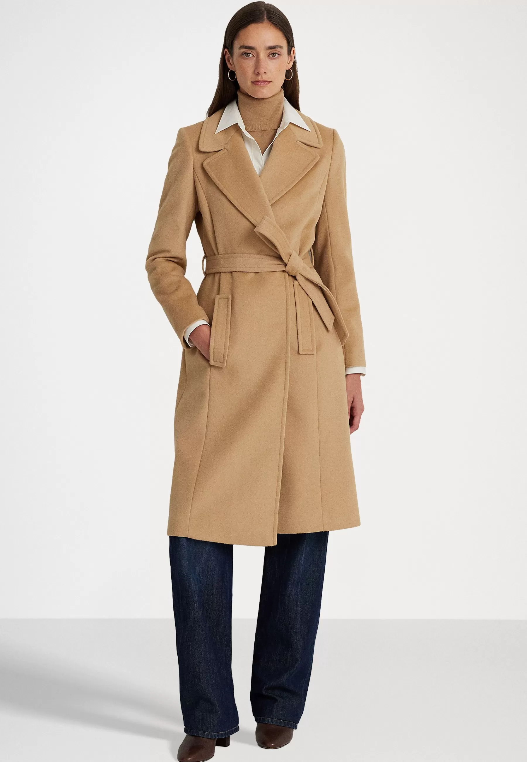 Fashion Wrap Lined Coat - Cappotto Classico Donna Classici